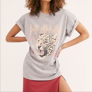 Free People Def Leppard Band Tee
